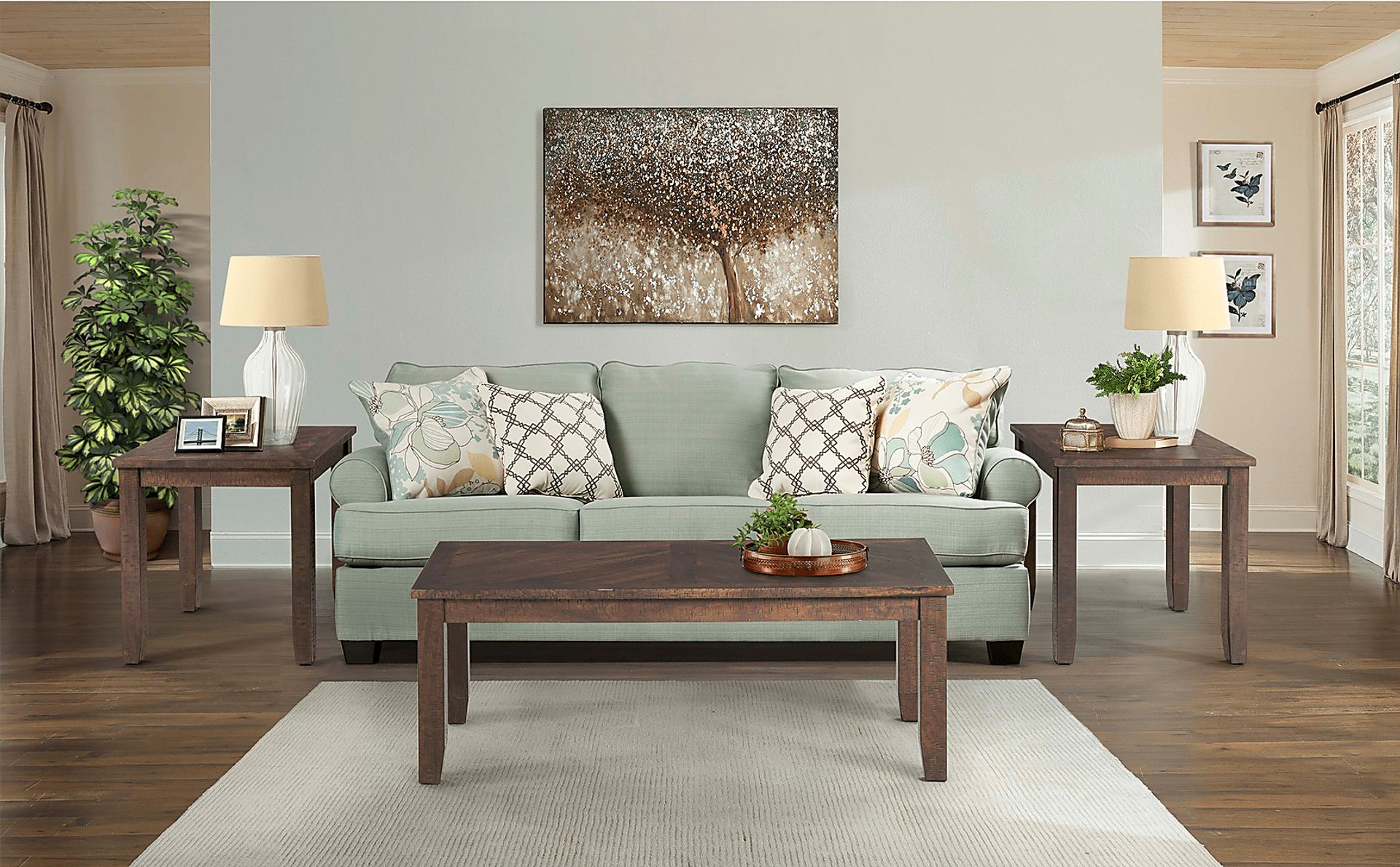 Maclaurin Walnut 3pc Table Set - Image 2