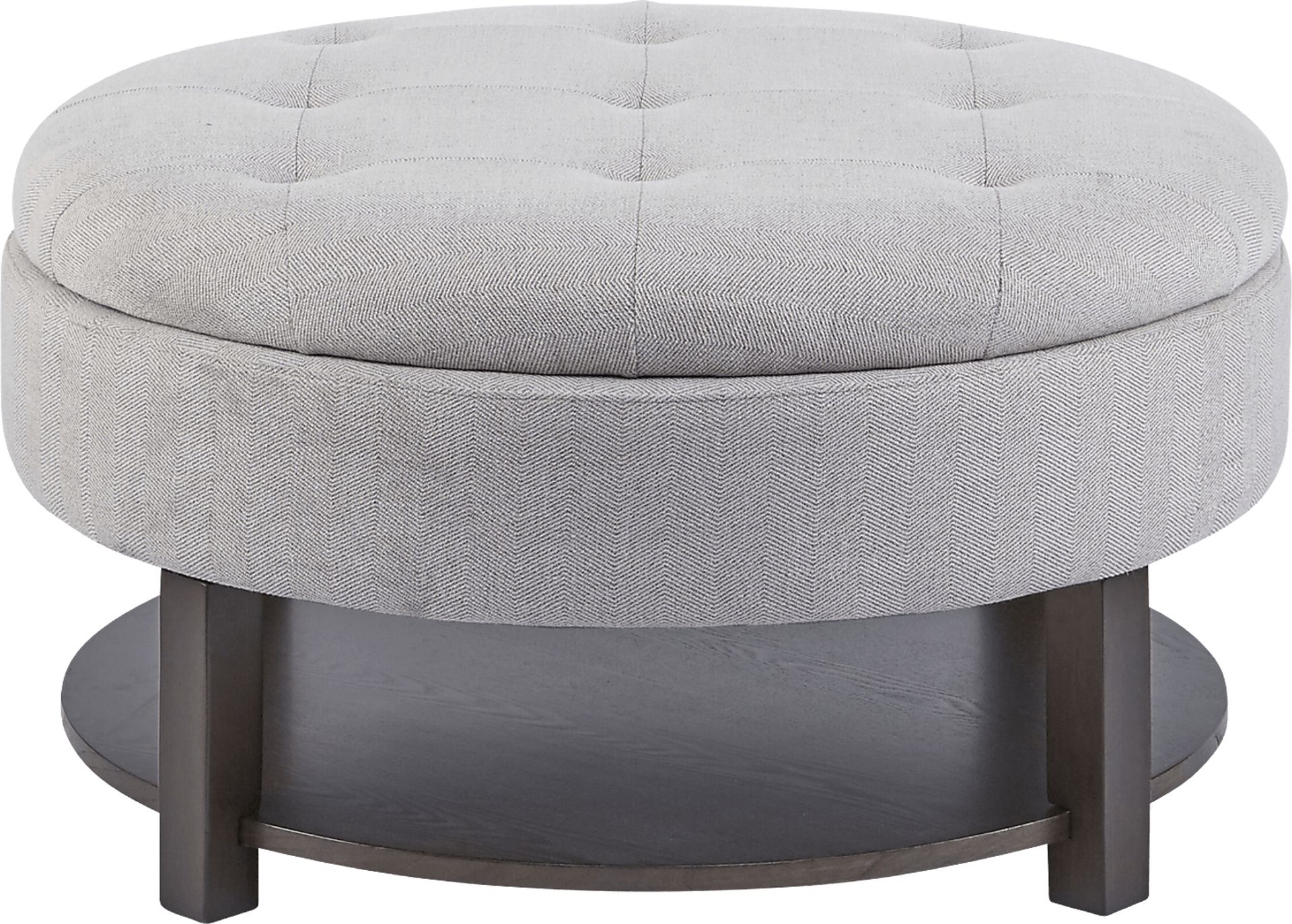 Macmora Gray Storage Ottoman - Image 1