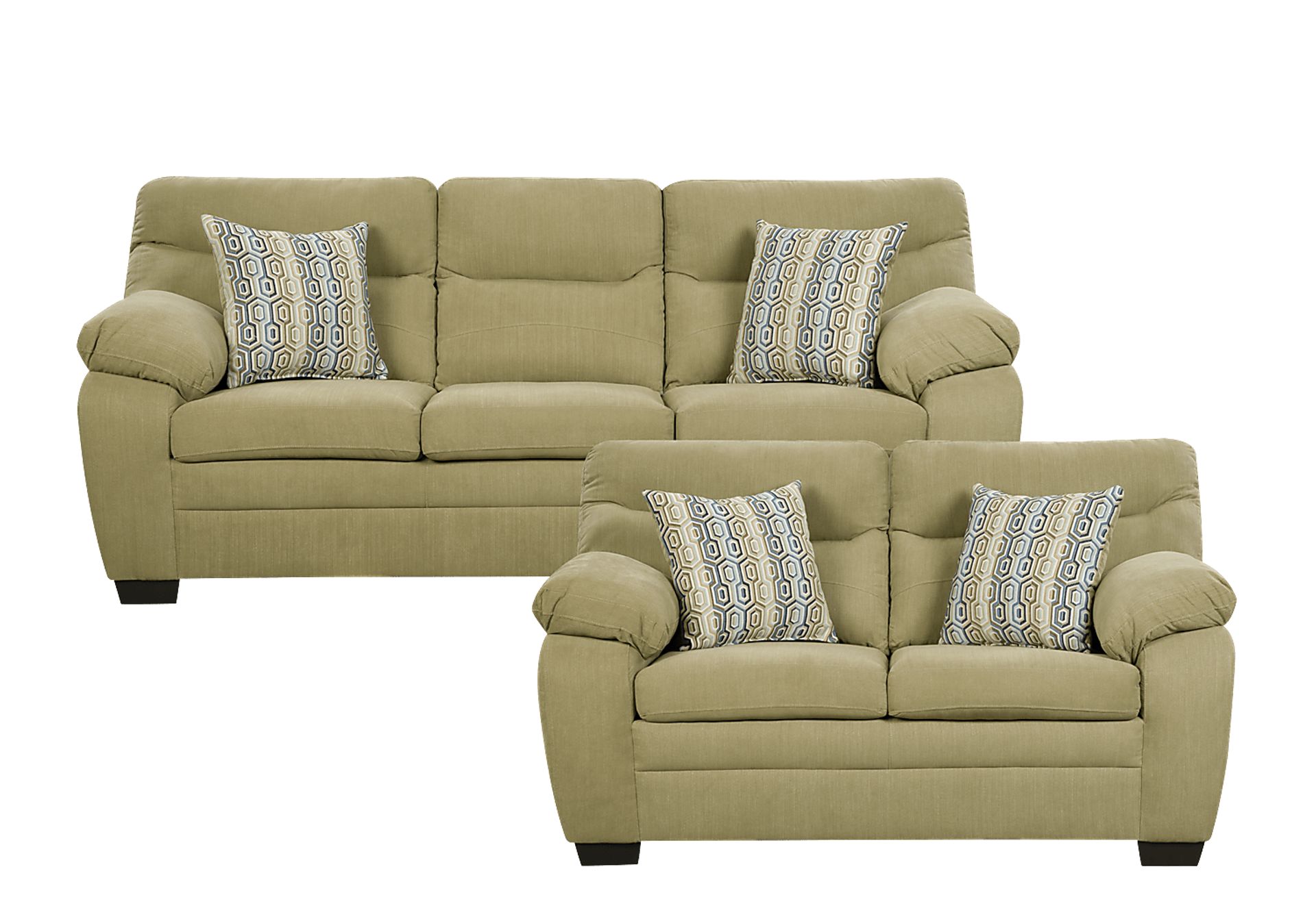 Macon Green 2 Pc Living Room - Image 1