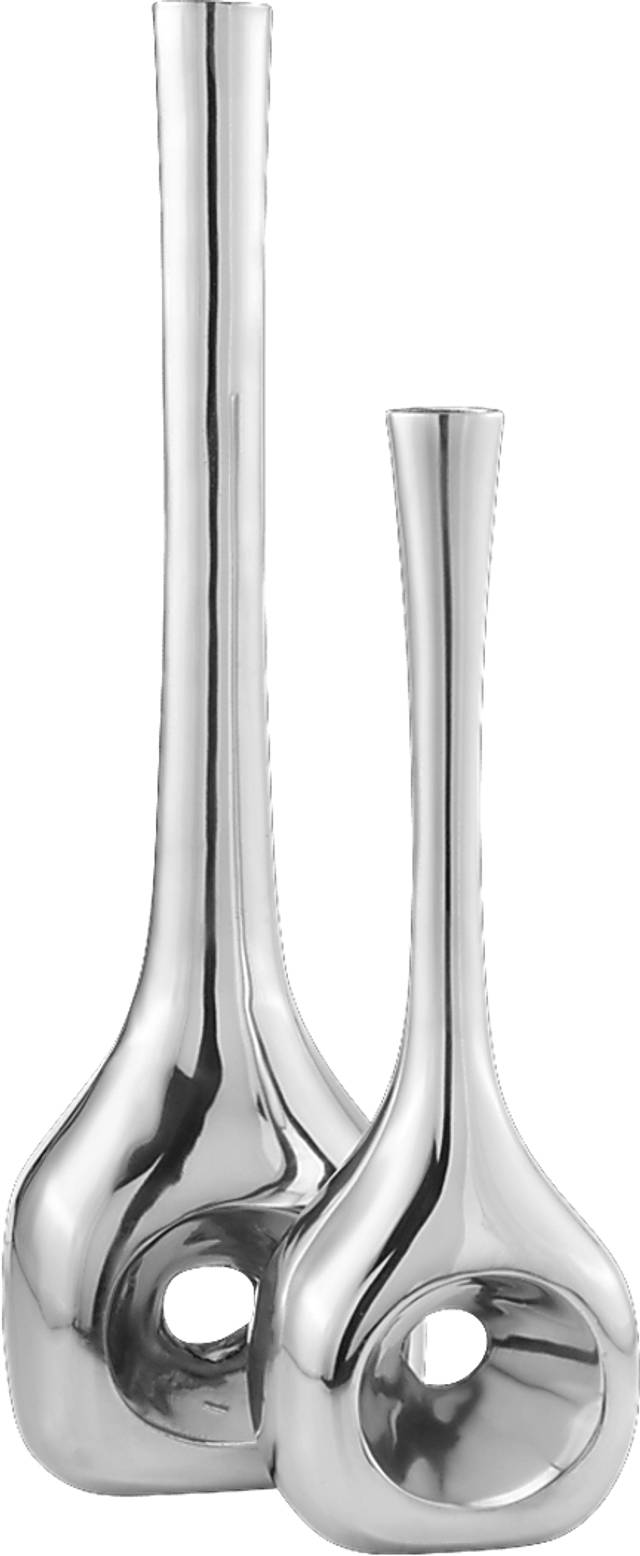Macyn Silver Vase, Set of 2 - Thumbnail - Image 1