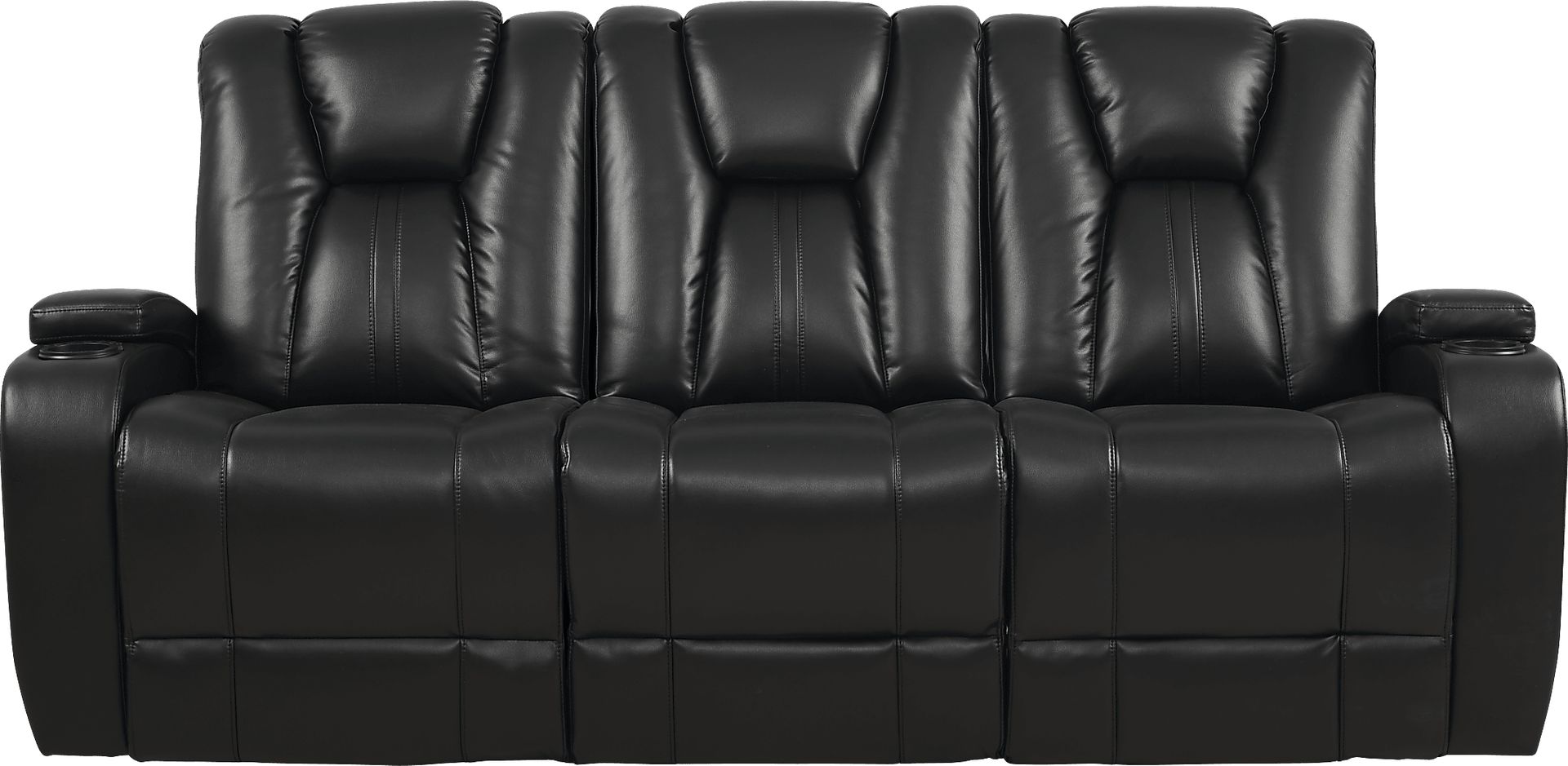 Madden Park Black Dual Power Reclining Sofa - Image 1