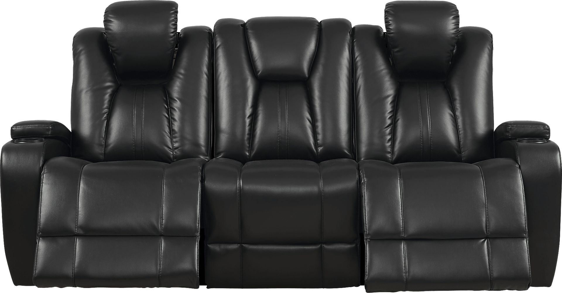 Madden Park Black Dual Power Reclining Sofa - Image 2