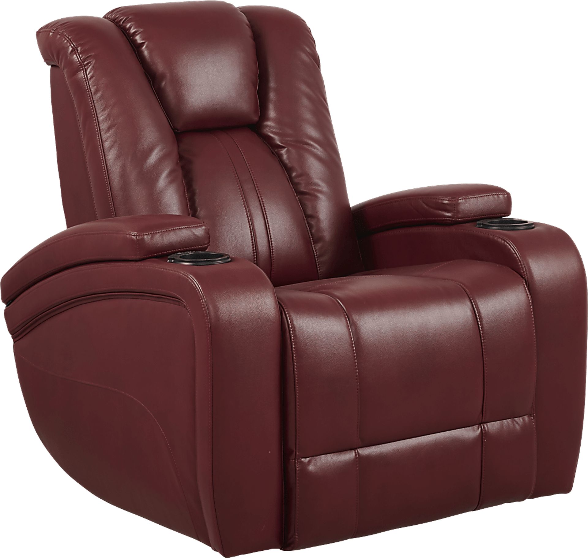 Madden Park Red Dual Power Recliner - Image 1
