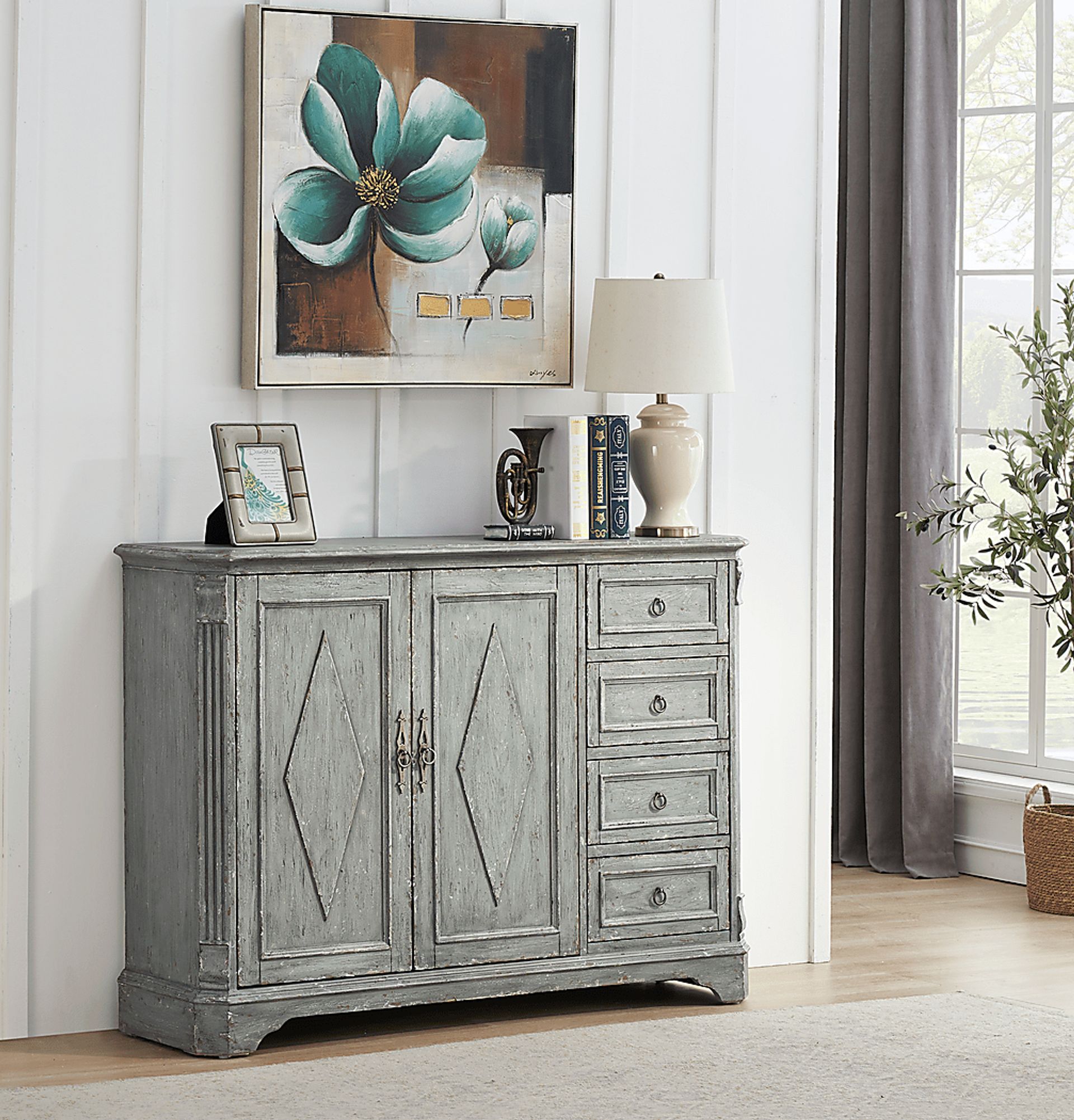 Maddenhurst Blue Accent Cabinet - Image 2