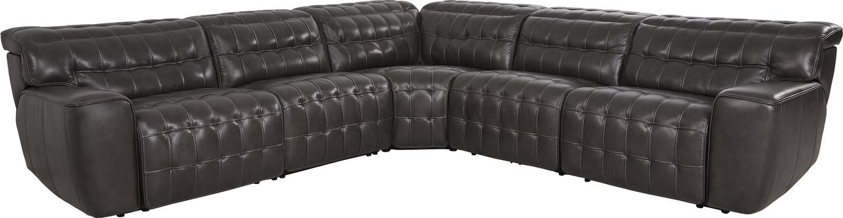 Maddox Manor 8 Pc Leather Dual Power Reclining Sectional Living Room