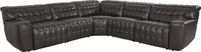 Maddox Manor Leather 5 Pc Dual Power Reclining Sectional