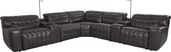 Maddox Manor Leather 7 Pc Dual Power Reclining Sectional