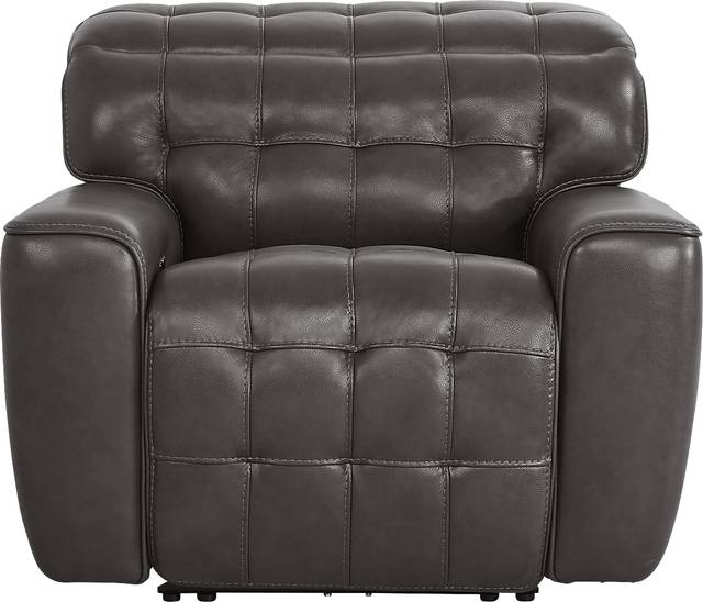 Maddox Manor Dark Gray Dual Power Recliner - Thumbnail - Image 2