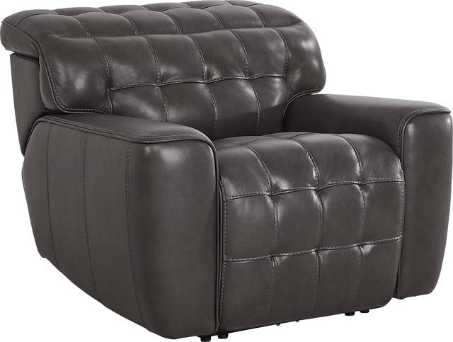 Maddox Manor Dark Gray Dual Power Recliner - Thumbnail - Image 1