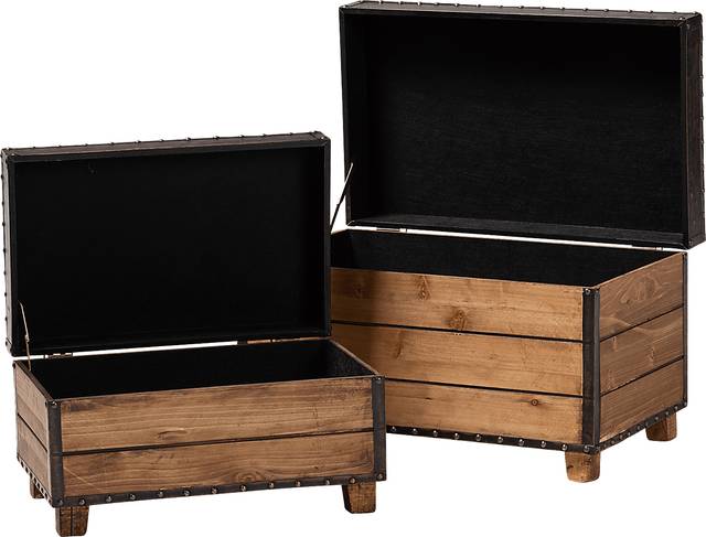 Madewood Brown Ottoman, Set of 2 - Thumbnail - Image 3