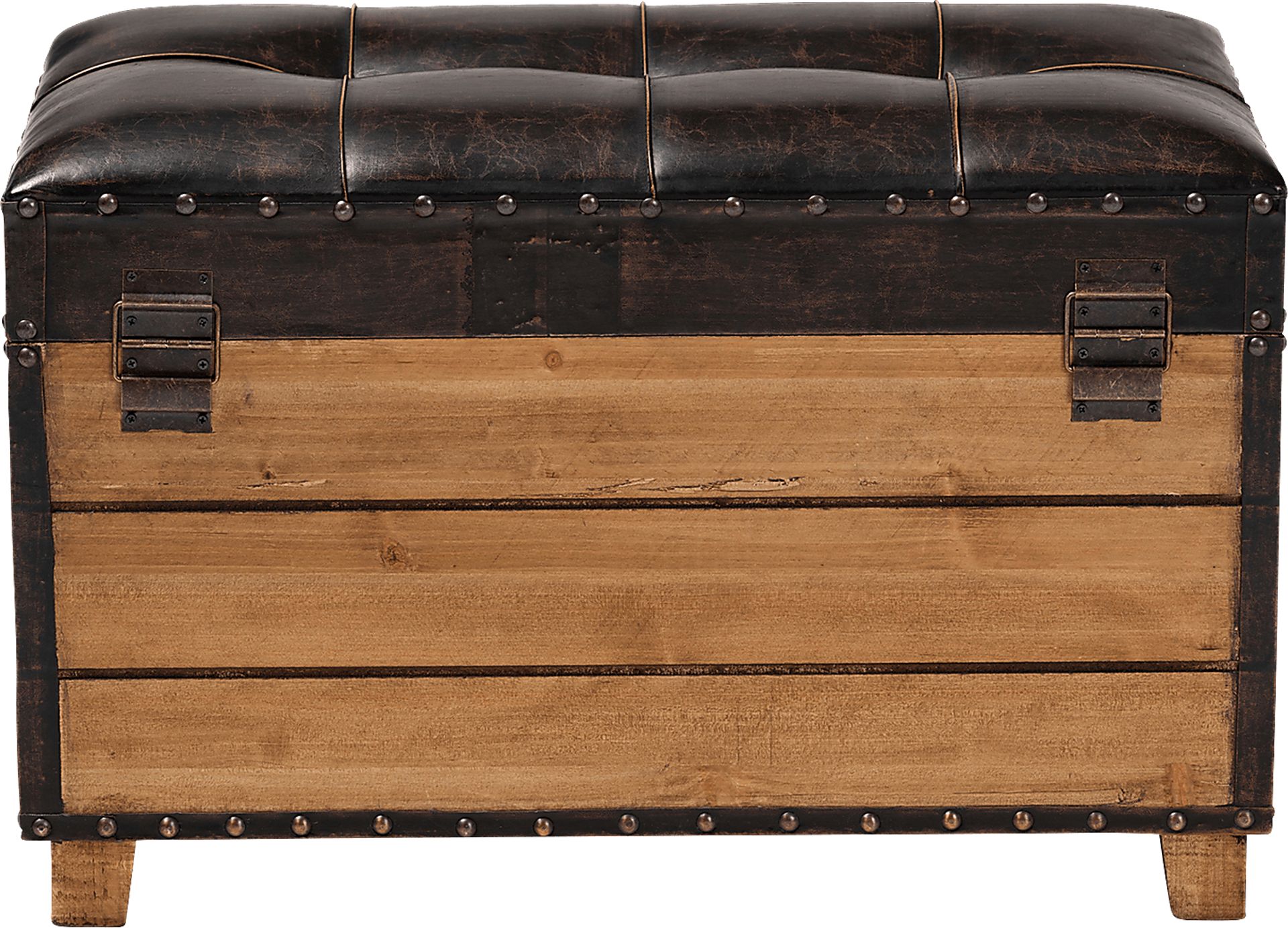 Madewood Brown Ottoman, Set of 2 - Image 7