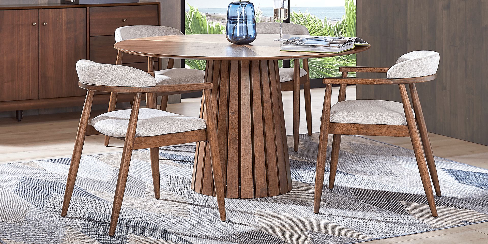 Madrid Walnut Round Dining Table - Image 2