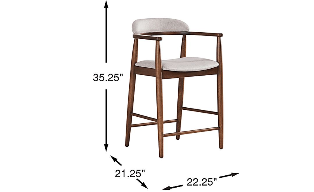 Madrid Walnut Counter Height Stool