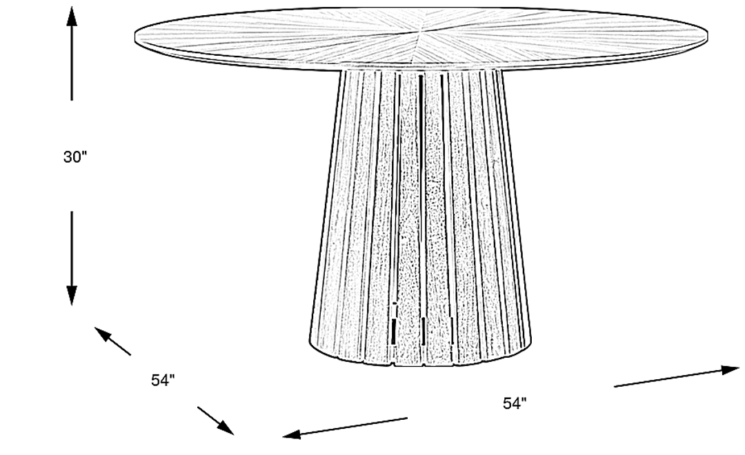 Madrid Walnut Round Dining Table
