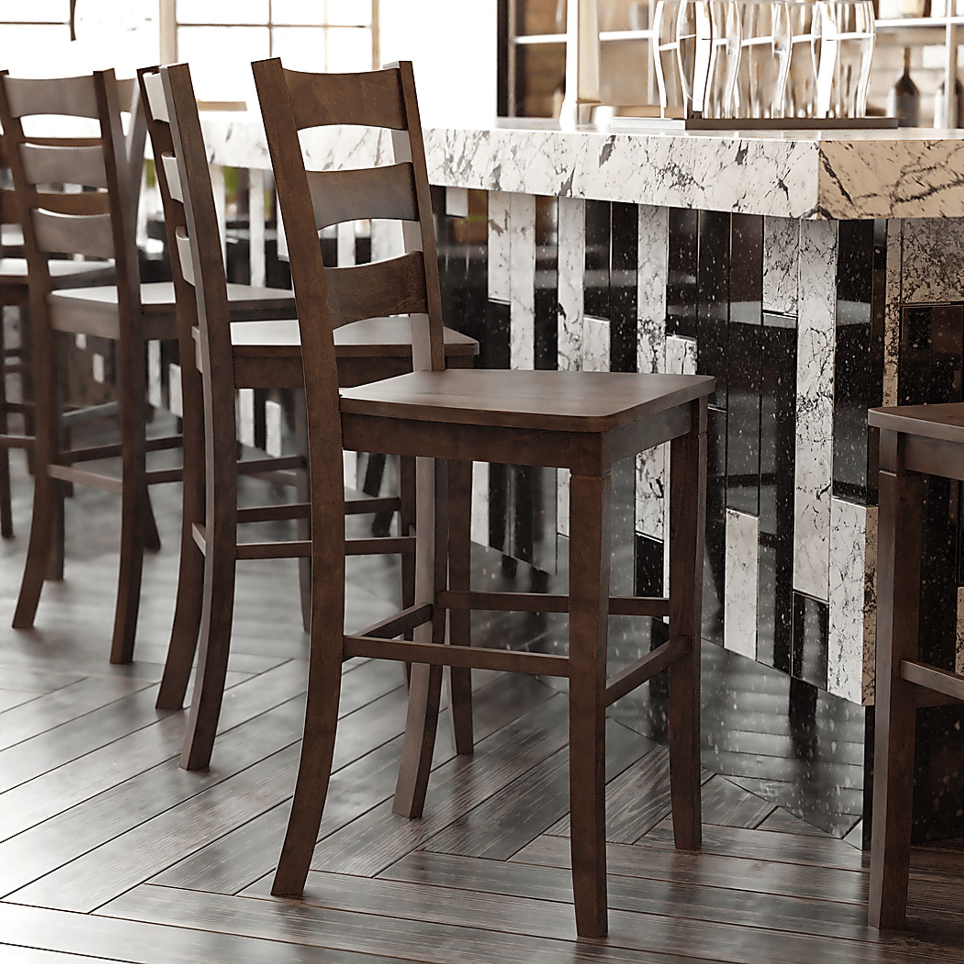 Madrona Gray Barstool, Set of 2 - Image 3