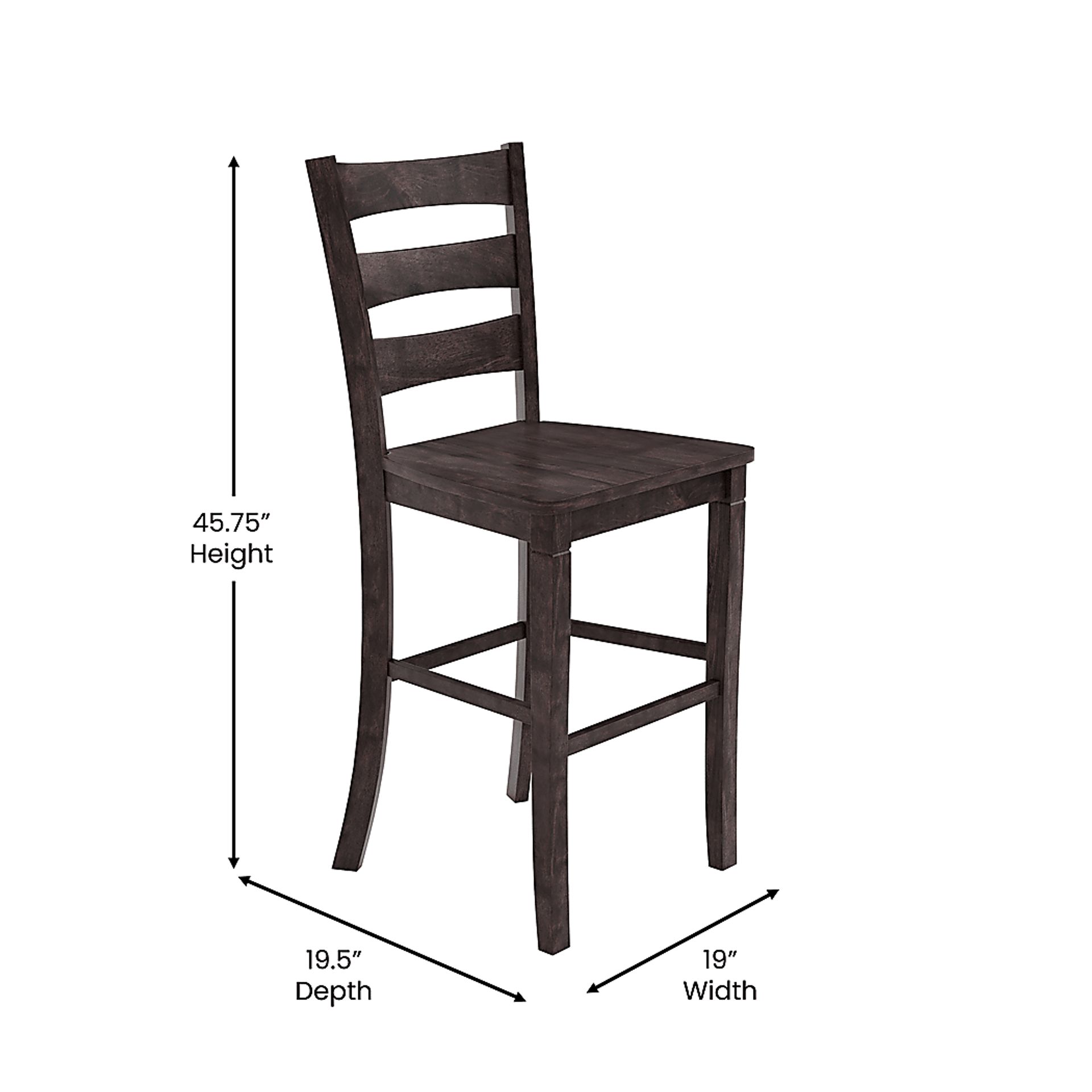 Madrona Gray Barstool, Set of 2 - Image 9