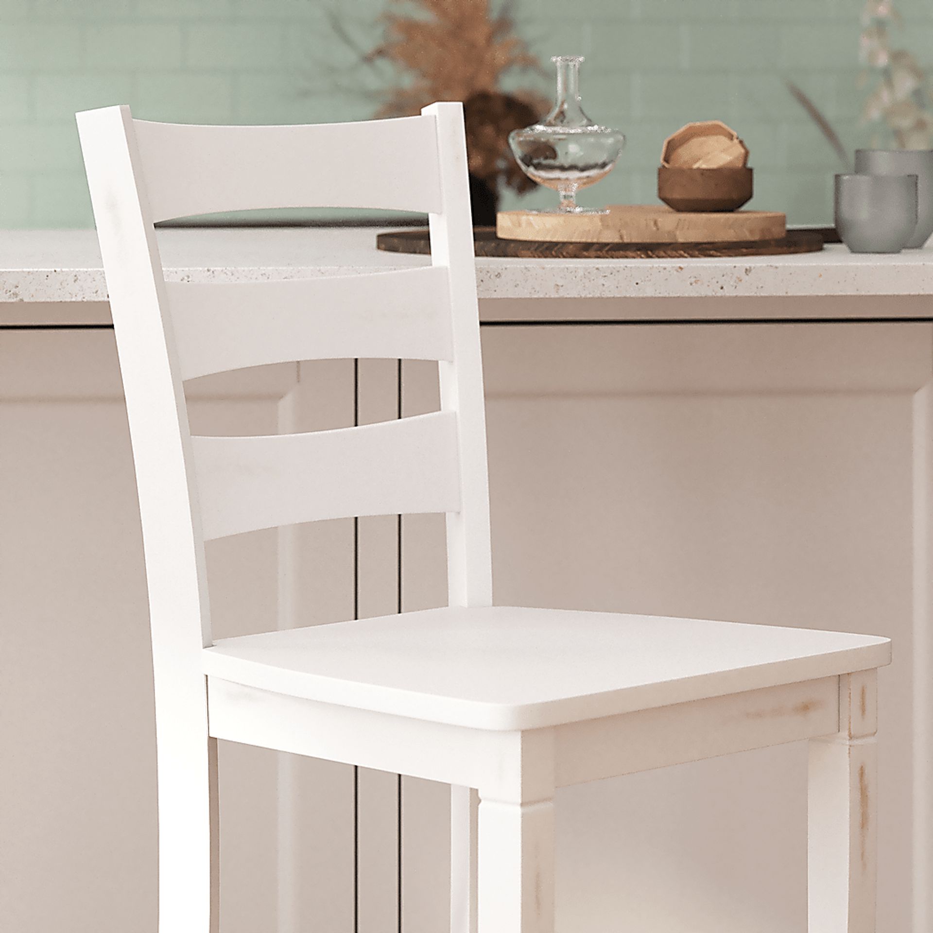 Madrona White Barstool, Set of 2 - Image 4