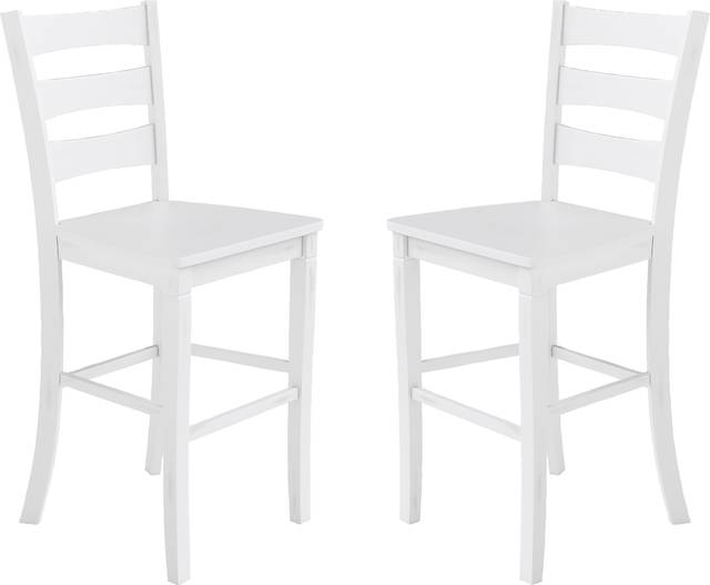 Madrona White Barstool, Set of 2 - Thumbnail - Image 1