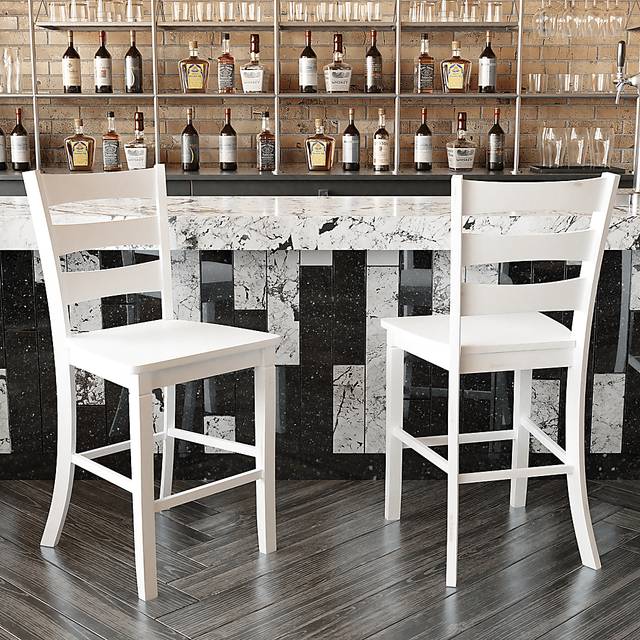 Madrona White Counter Height Stool, Set of 2 - Thumbnail - Image 2