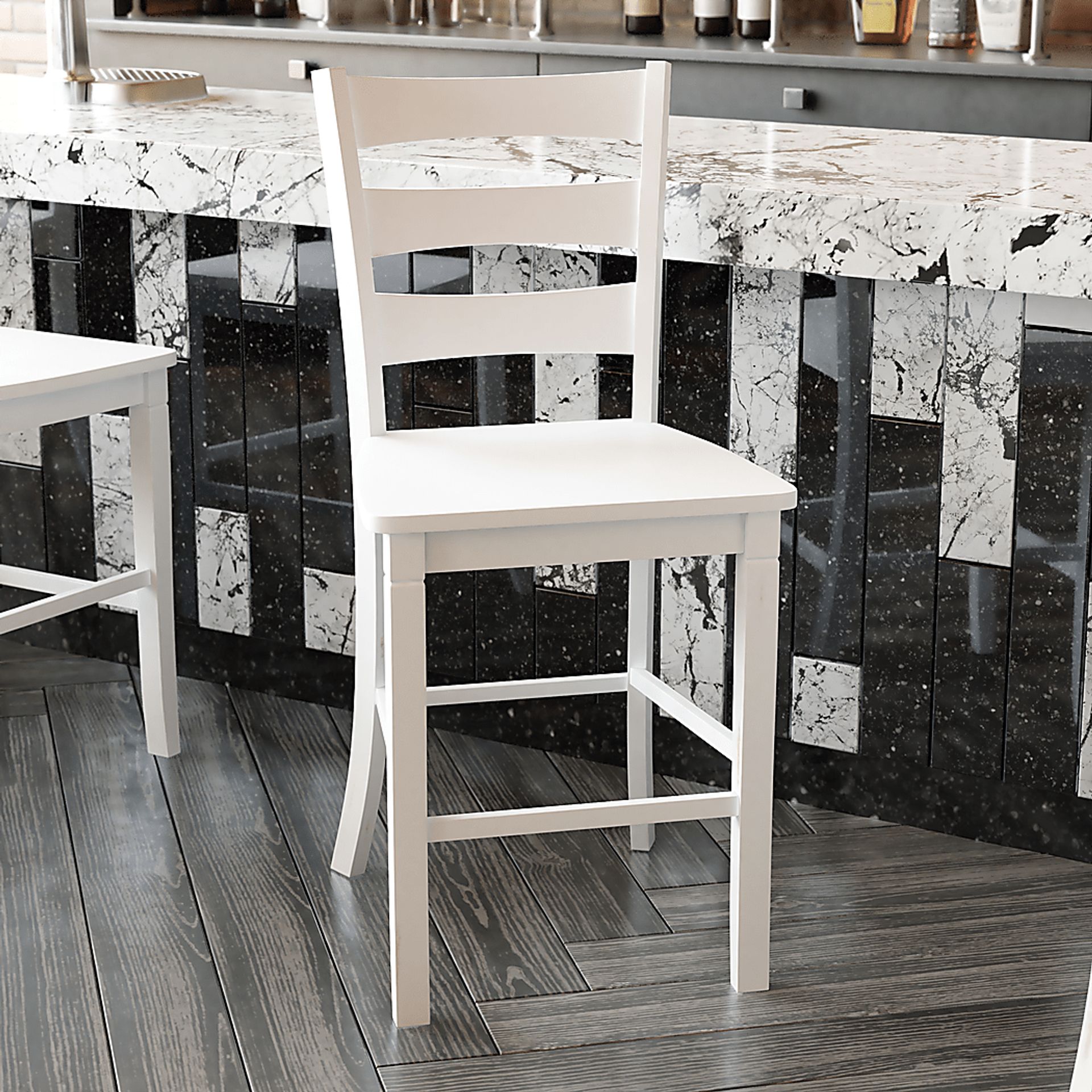 Madrona White Counter Height Stool, Set of 2 - Image 3