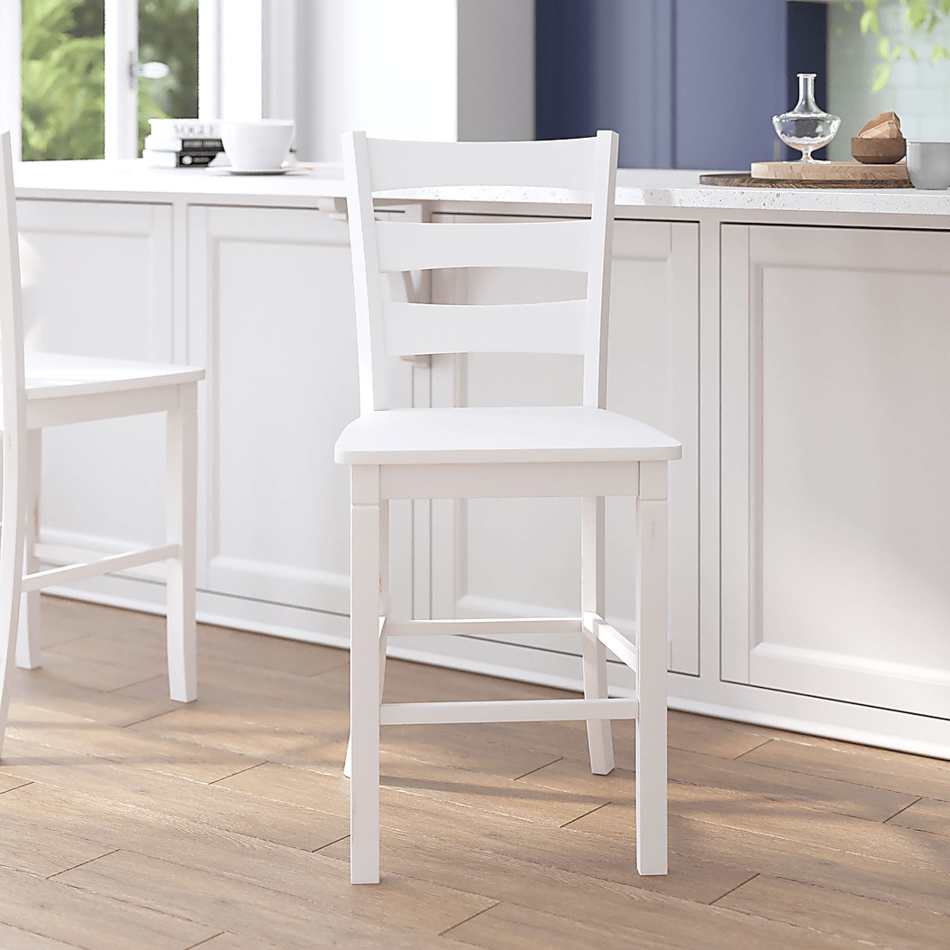 Madrona White Counter Height Stool, Set of 2 - Image 4