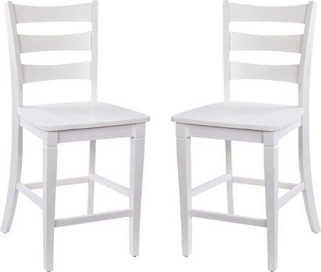 Madrona White Counter Height Stool, Set of 2