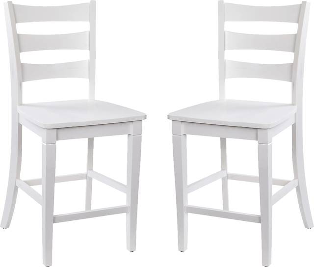 Madrona White Counter Height Stool, Set of 2 - Thumbnail - Image 1