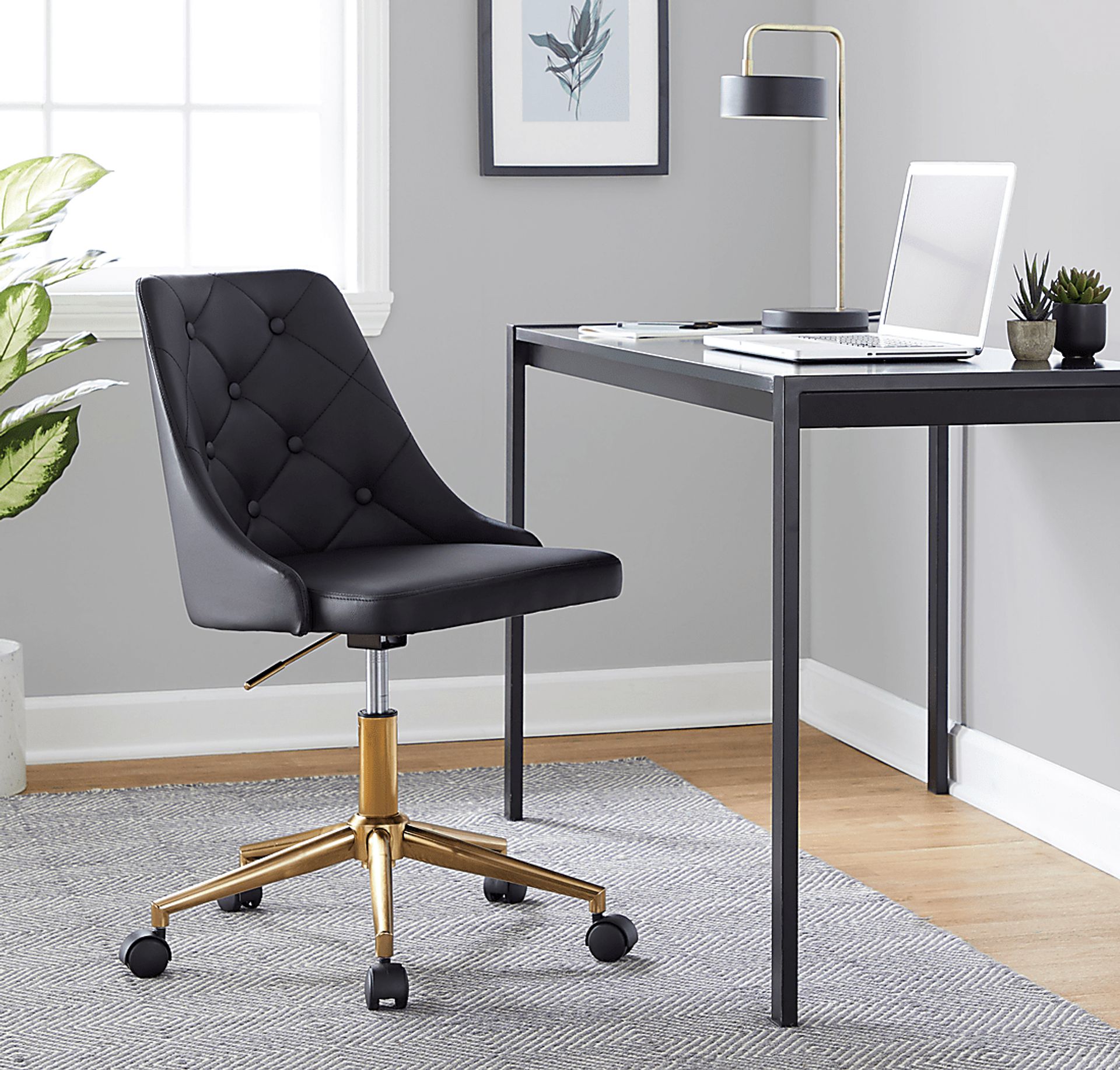 Maebeth I Black Office Chair - Image 2
