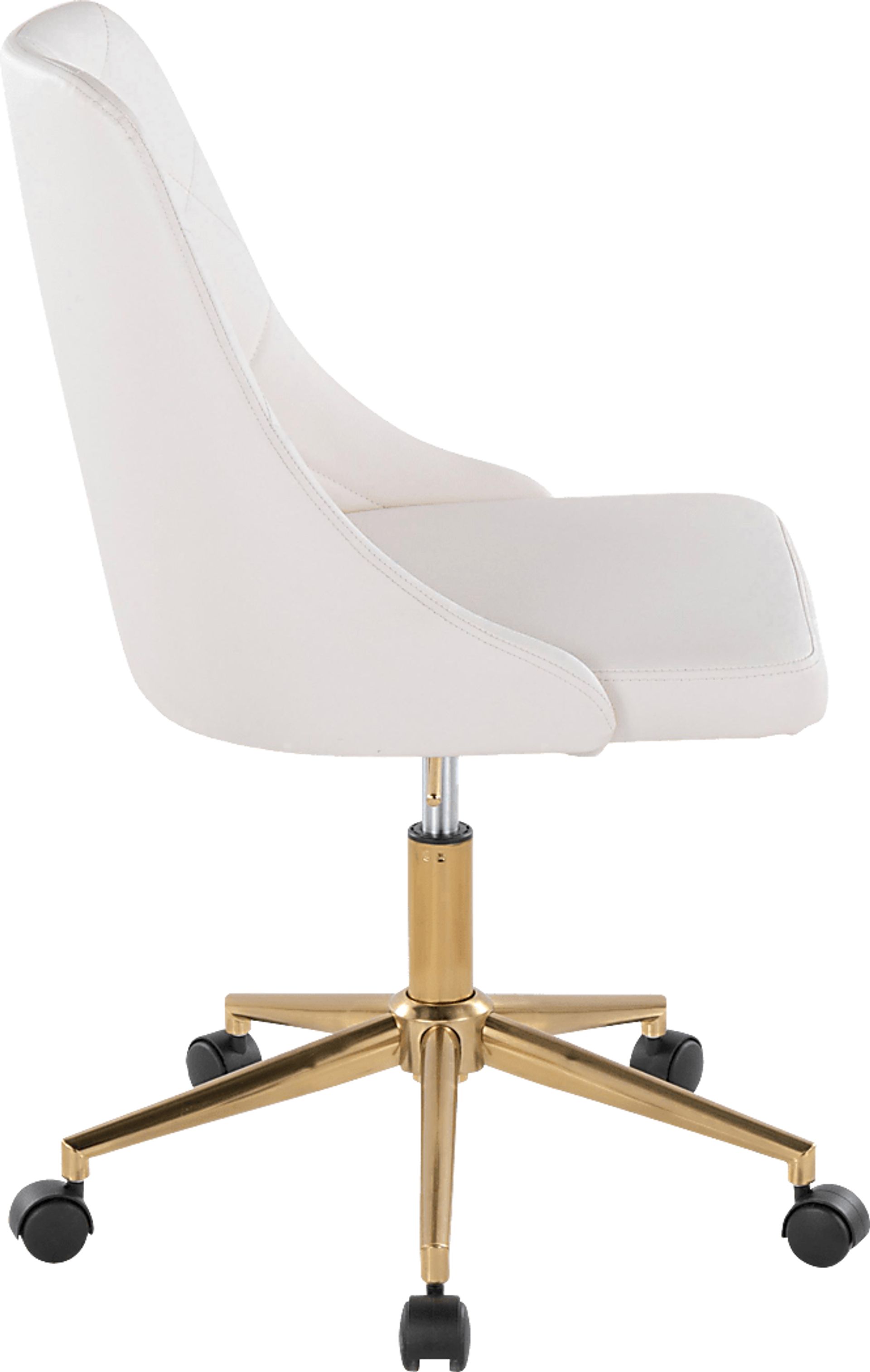 Maebeth I White Office Chair - Image 3