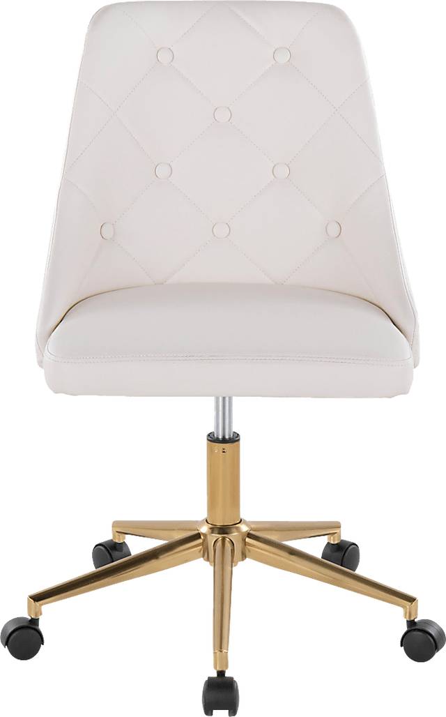 Maebeth I White Office Chair - Thumbnail - Image 6