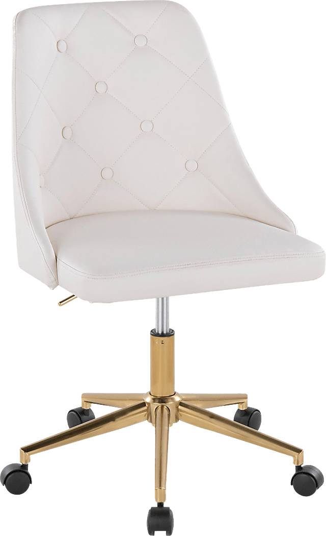 Maebeth I White Office Chair - Thumbnail - Image 1