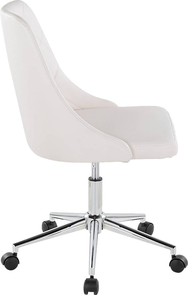 Maebeth II White Office Chair - Thumbnail - Image 3