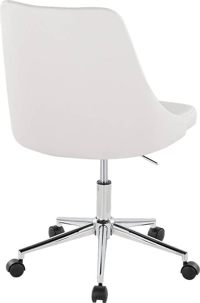 Maebeth II White Office Chair - Thumbnail - Image 4