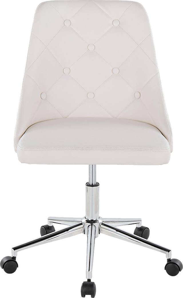 Maebeth II White Office Chair - Thumbnail - Image 6