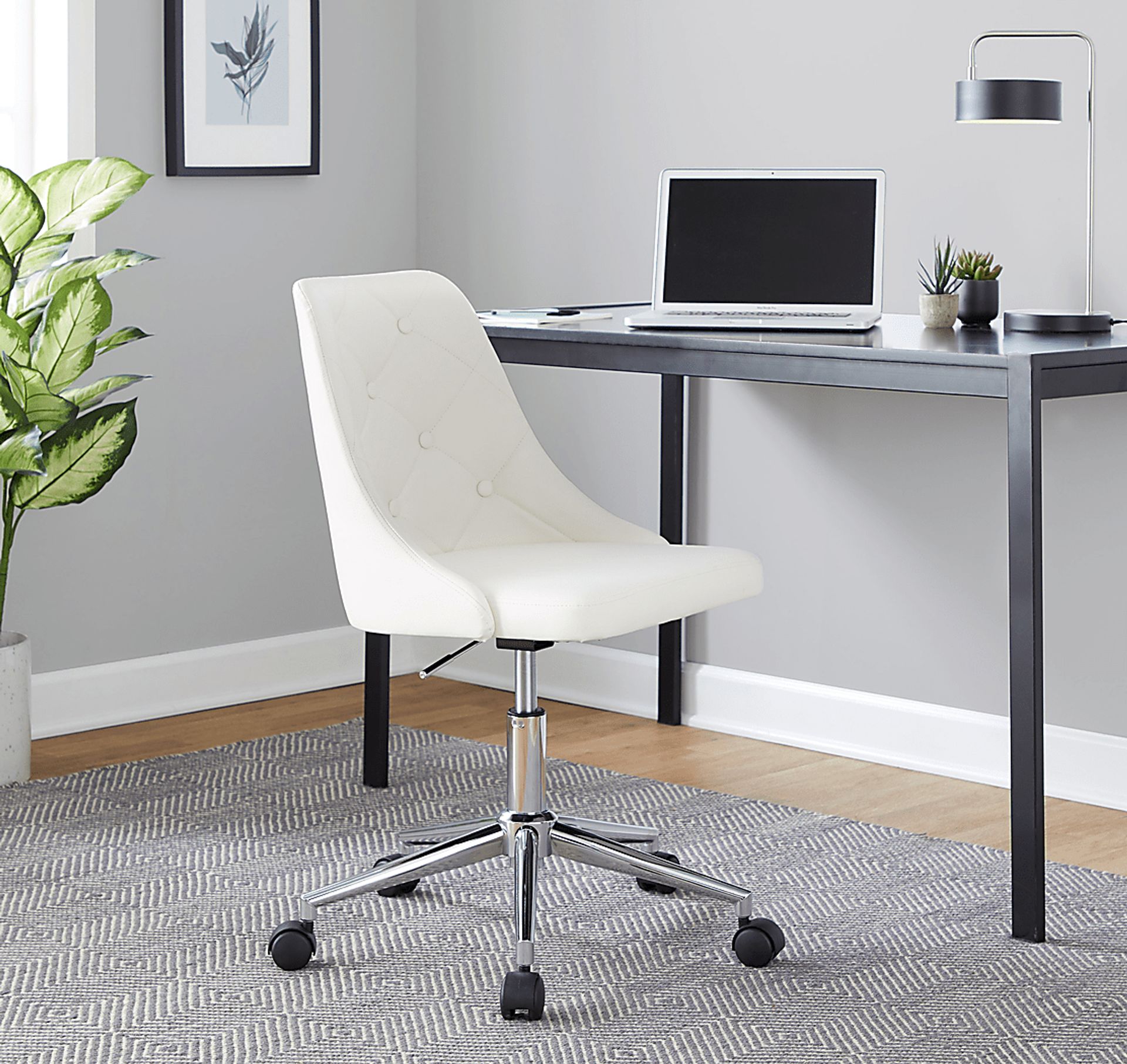 Maebeth II White Office Chair - Image 8