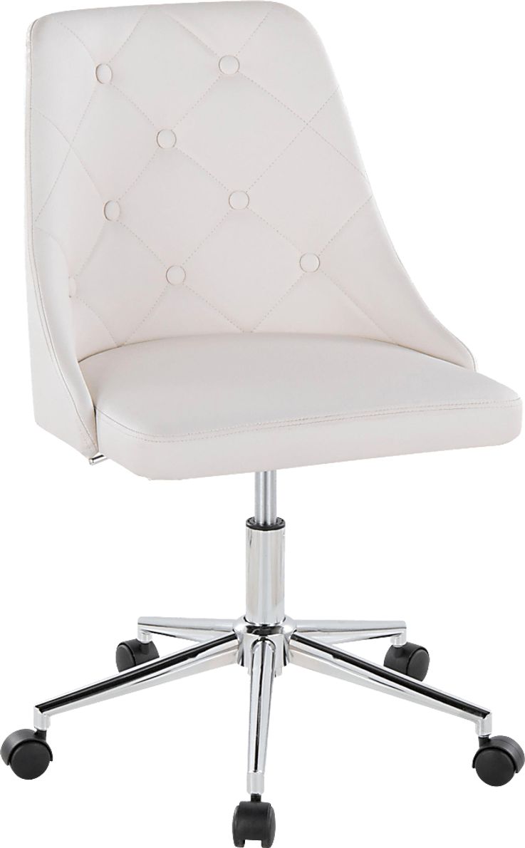 Maebeth II White Office Chair