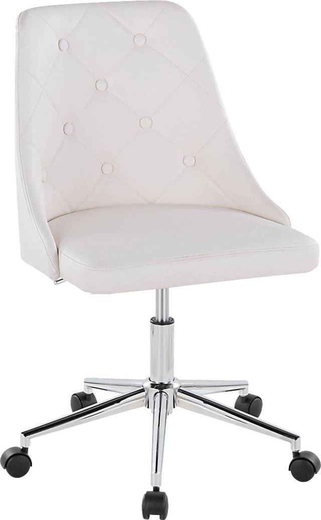 Maebeth II White Office Chair - Thumbnail - Image 1