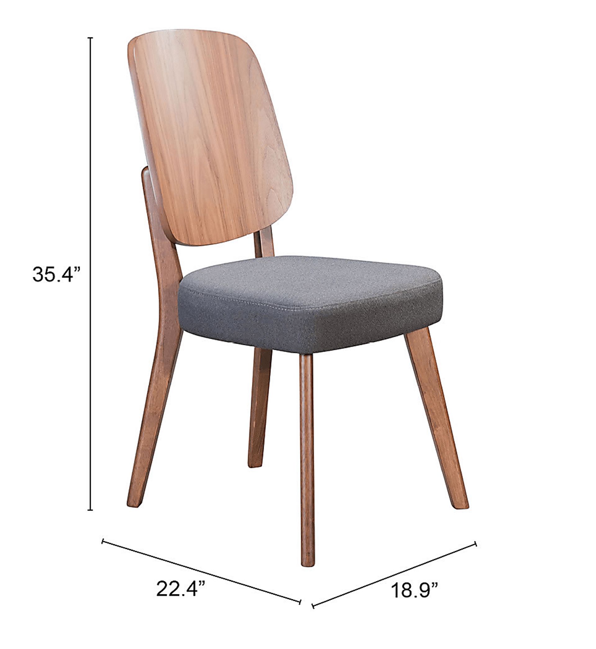 Maelys Walnut Side Chair, Set of 2 - Image 6