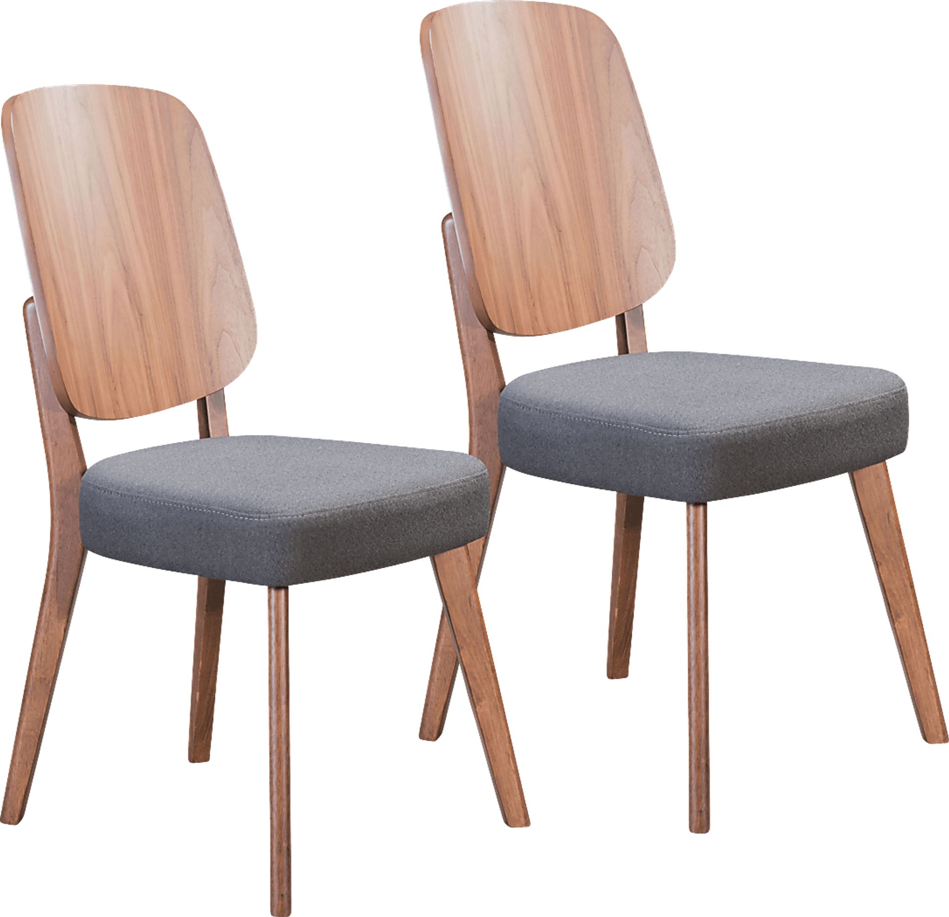 Maelys Walnut Side Chair, Set of 2 - Image 1