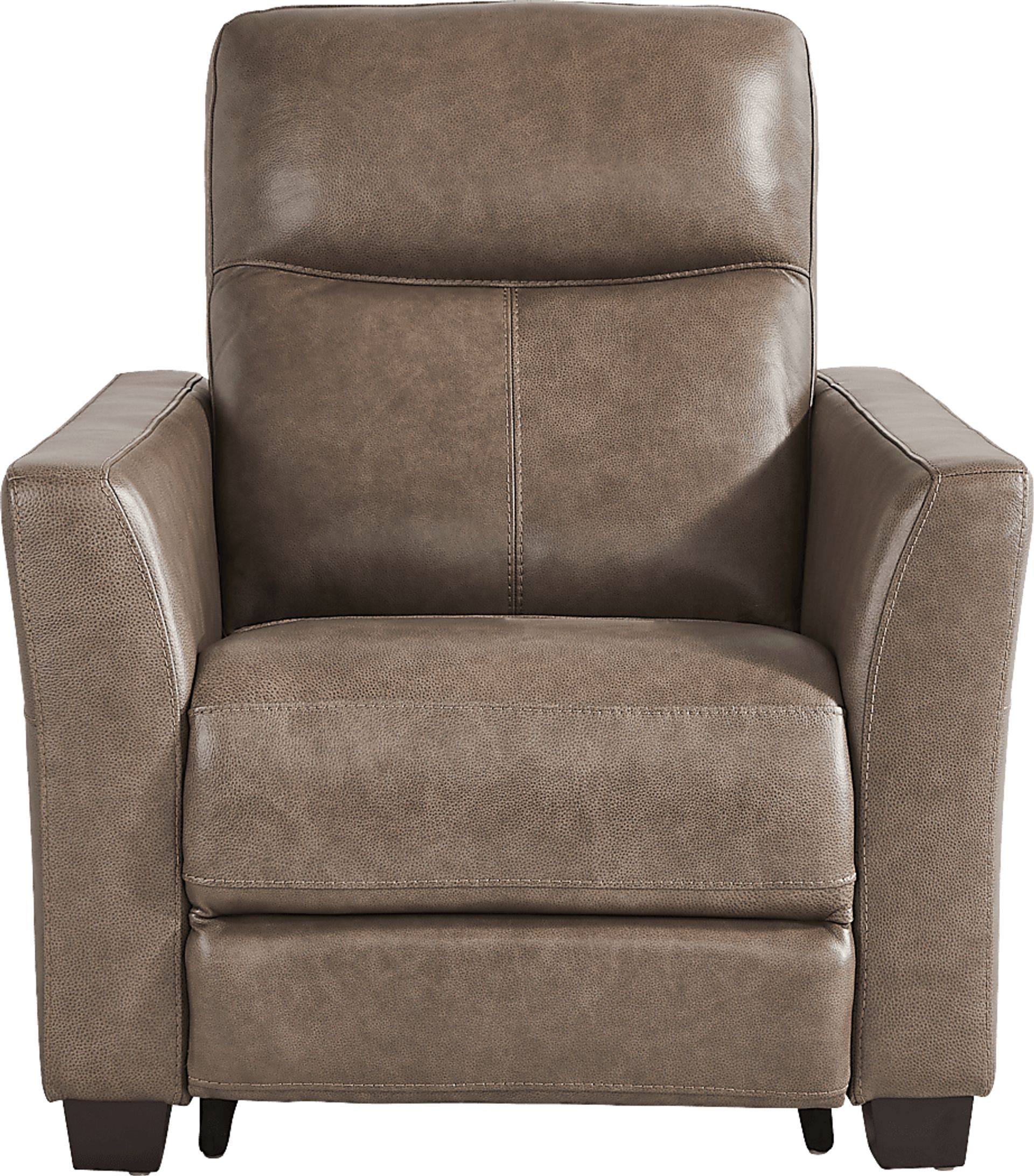 Maestro Mushroom Leather Dual Power Recliner - Image 2