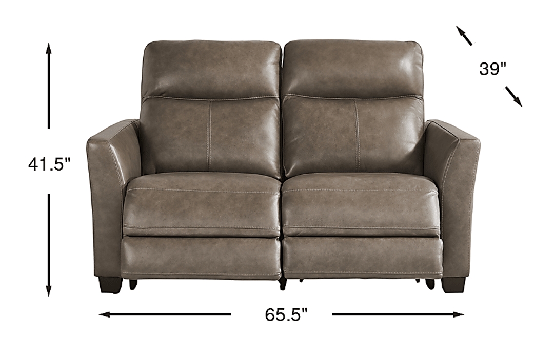 Maestro Leather Dual Power Reclining Loveseat