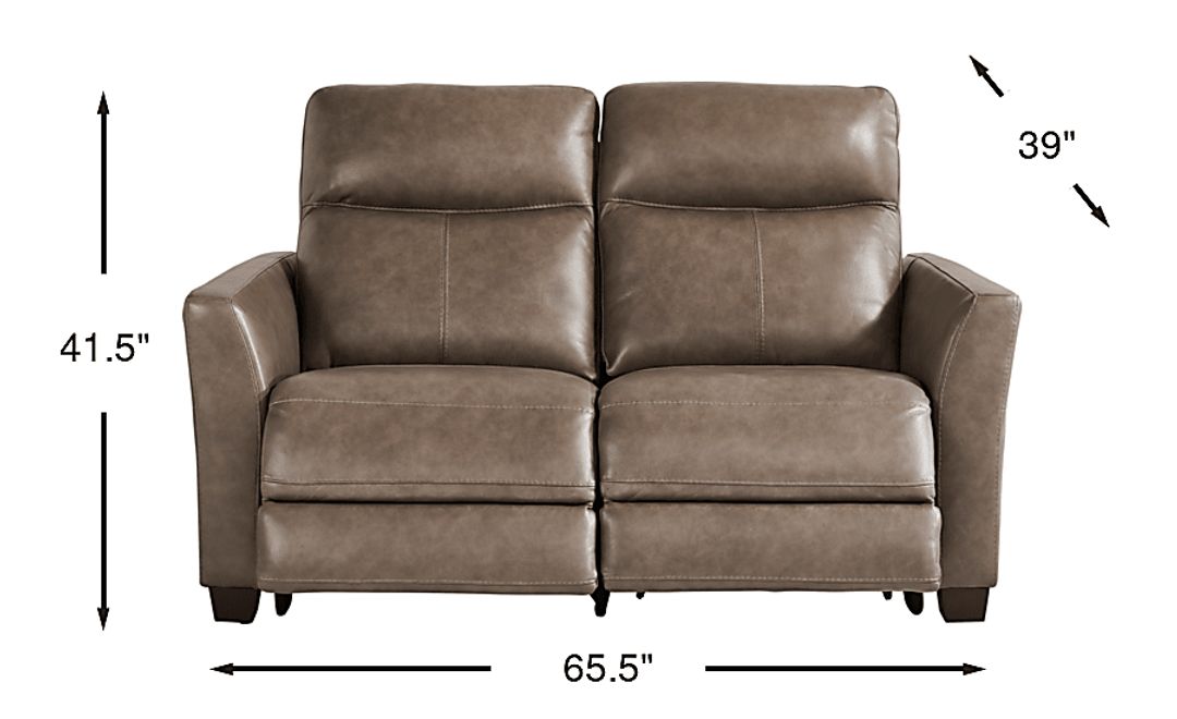 Maestro Leather Dual Power Reclining Loveseat