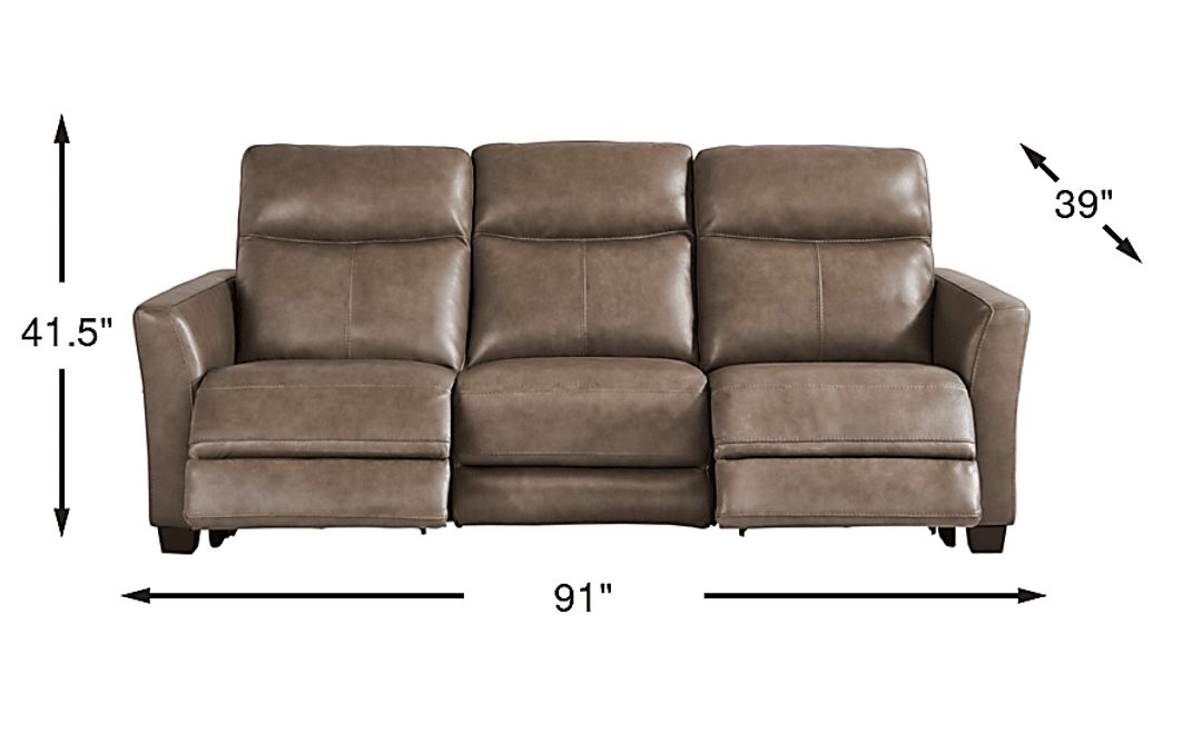 Maestro Leather Dual Power Reclining Sofa