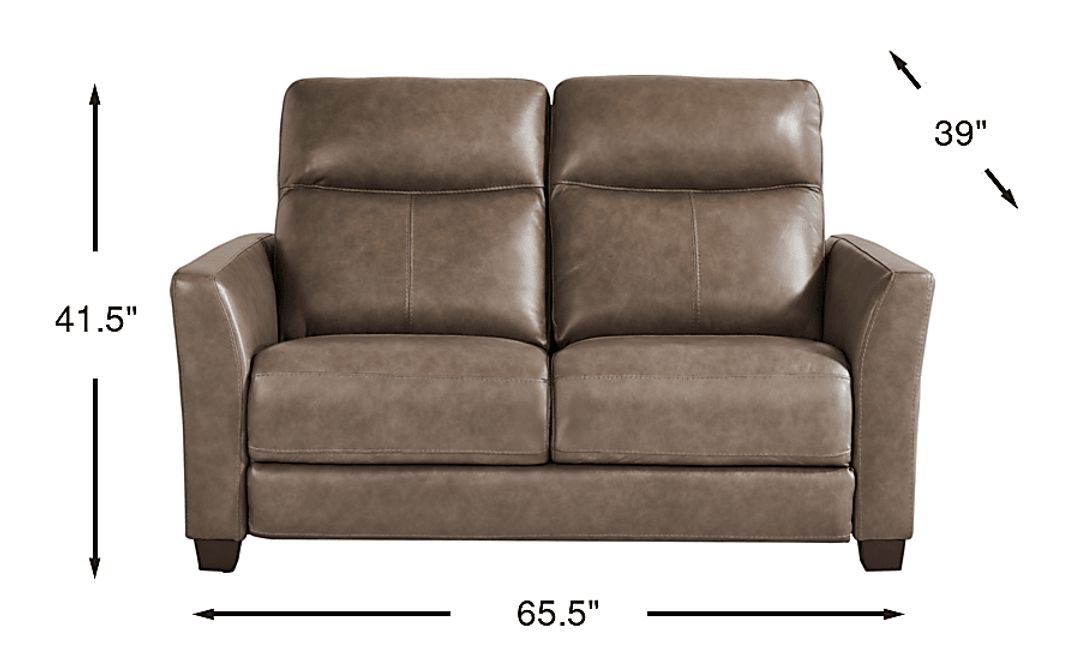 Maestro Leather Stationary Loveseat