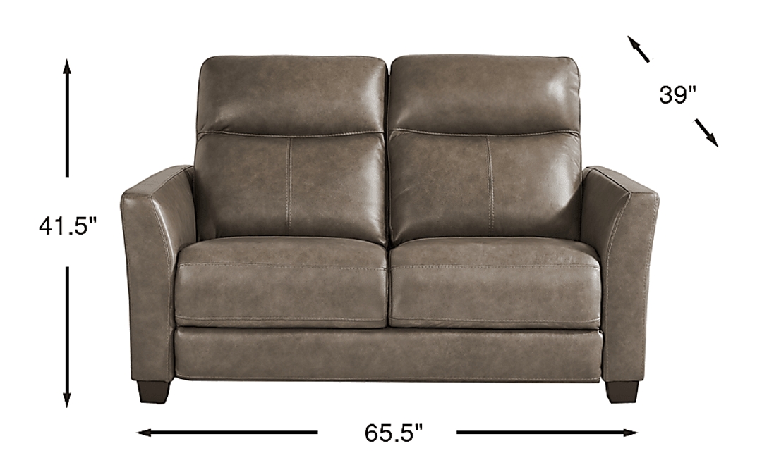 Maestro Leather Stationary Loveseat