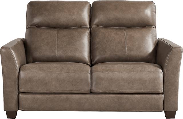 Maestro Mushroom Leather 5 Pc Living Room with Dual Power Reclining Sofa - Thumbnail - Image 9