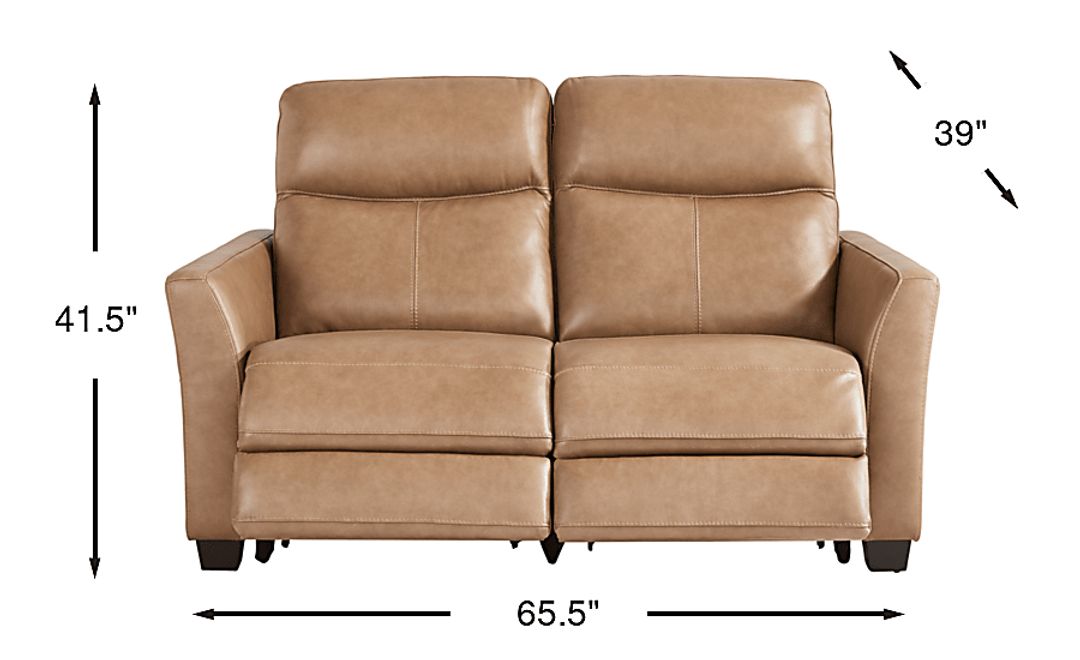 Maestro Leather Dual Power Reclining Loveseat