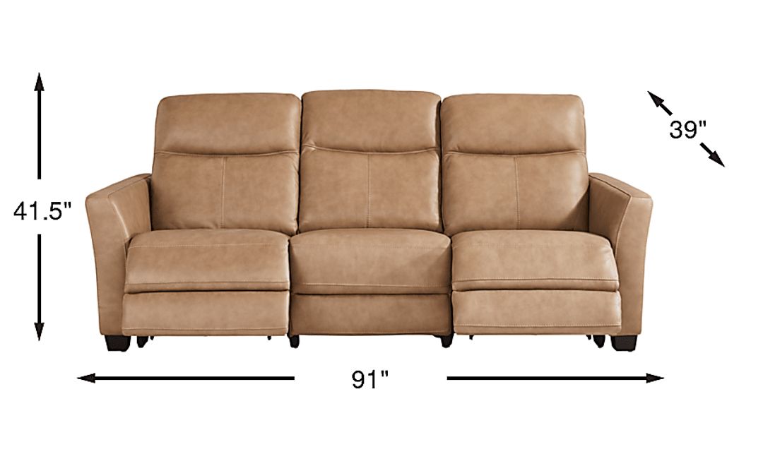 Maestro Leather Dual Power Reclining Sofa