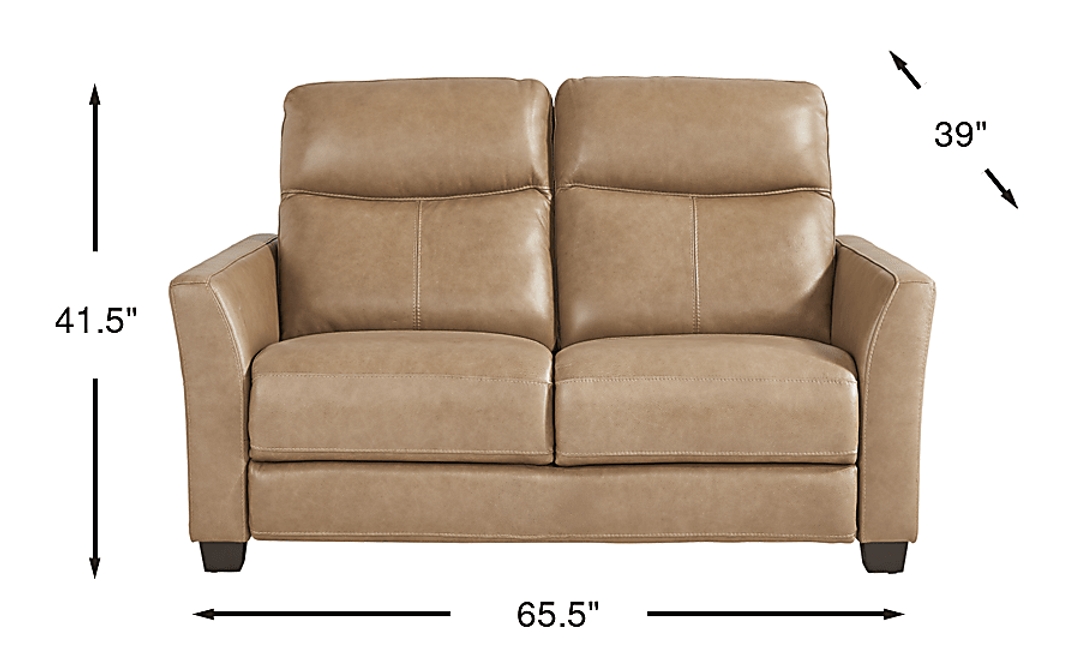 Maestro Leather Stationary Loveseat