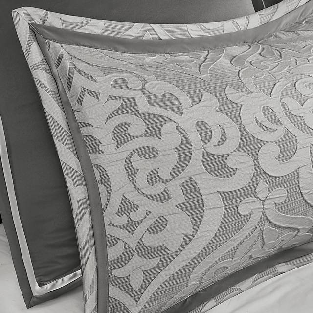 Magali Silver 8 Pc California King Comforter Set - Thumbnail - Image 4